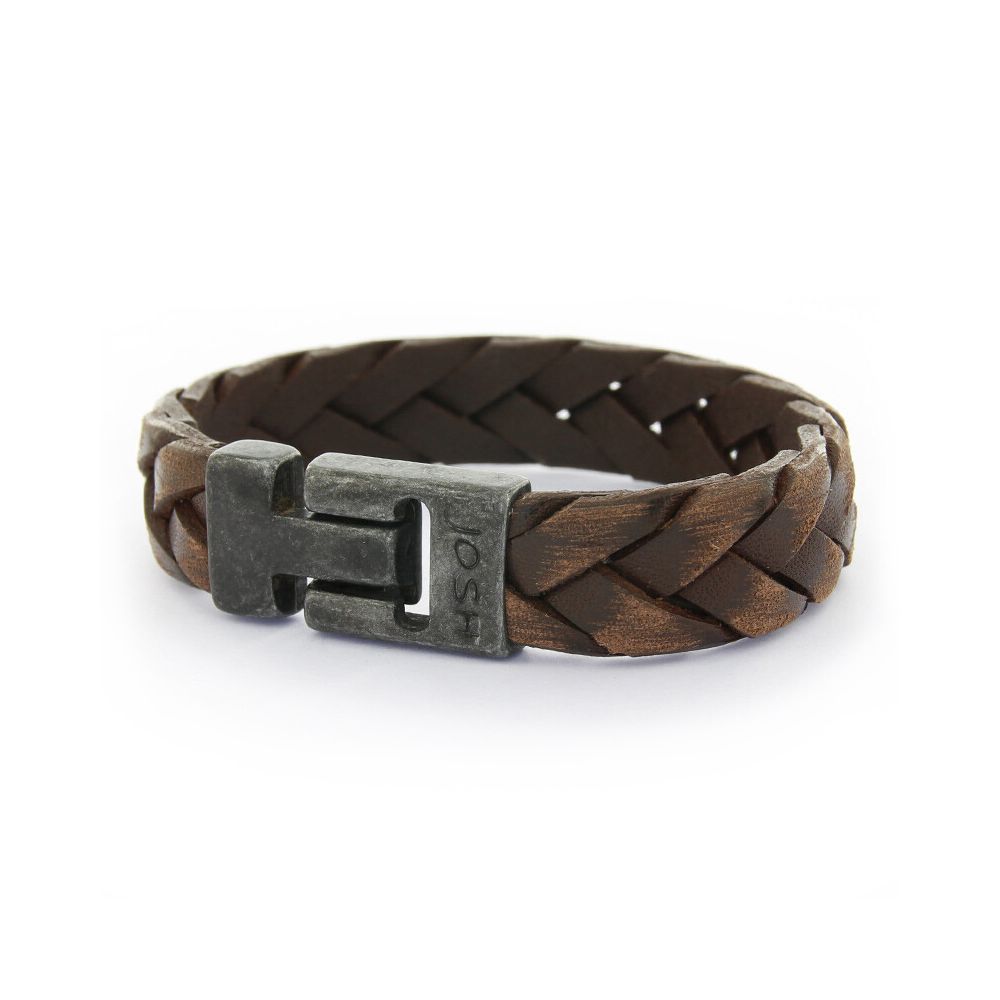 Josh Armband Sanded Braid Brown - 24903VB